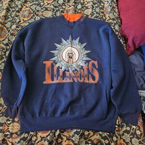 Illinois Fighting Illini Navy/Orange Sweatshirt by Dodger XXL